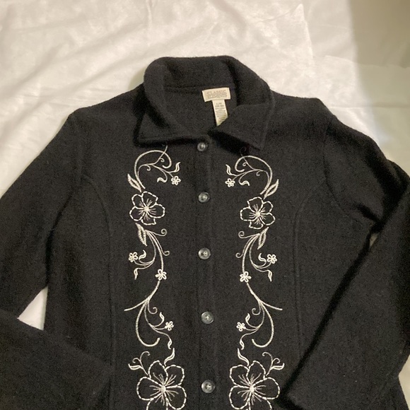 Classic elements 100% wool (Lana ) button up coat size XL - Picture 3 of 12